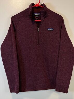 Patagonia Better Sweater 1/4 Zip Burgundy Space dye Fleece Women’s Size Medium